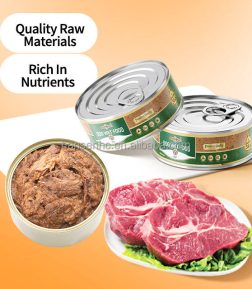 Factory Direct Sale Premium Healthy Beef All-Natural High-protein Wet Dog Cat Food with Digestive Health No Artificial Colors