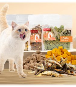 Factory Custom Freeze Dried Chicken Duck Cod Beef Egg Yolk Pet Cat Treats