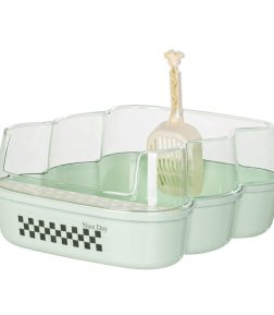 OEM ODM Fashion Splash-Proof Large Space Toilet Quick Cleaning Plastic Scooper Kitty Self Cleaning Cat Litter Box