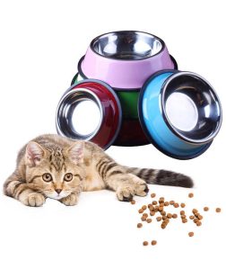 Free Samples High Quality Stainless Steel Non-Slip Anti-Tip Pet Feeding Water Bowls
