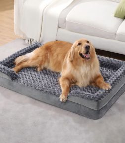OEM ODM C-Shaped Rose Velvet Waterproof Dog Bed Pet Sofa Chew-Resistant Removable for Autumn and Winter