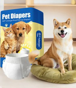 OEM ODM Factory Wholesale Super Absorbent Tail Hole 360° Leakage-Proof Disposable Pet Diapers