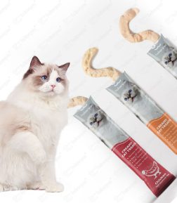 Custom Logo Chicken Salmon Tuna Flavor Pet Wet Snack Creamy Cat Treat Food