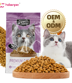 Premium Sustainable High Protein Dry Cat Food for Kitten Beef Fish Chicken Flavors Multiple Shapes Digestive Health