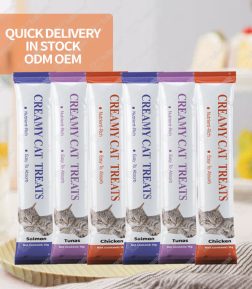 Custom Logo Easy to Absorb Various Flavors Pet Wet Snack Creamy Cat Treat Food