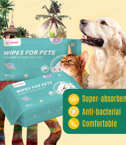 Haisen Wholesale Portable Odor Control Travel-Friendly Effective Cleaning Pet Wipes
