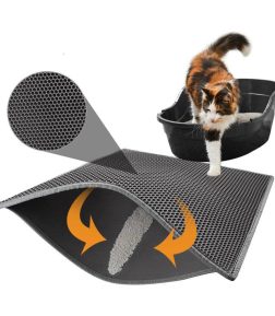 Waterproof Light Weight Double Layer Pet Feeding Mat Cat Litter Trapper Mat