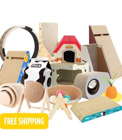 Factory Low MOQ Cat Play Toy Textures Design Big Corrugated Cat Scratch Board