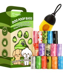 Custom Wholesale Pet Poop Bags Rolls PE EPI Easily Open Biodegradable Poop Bags for Dogs