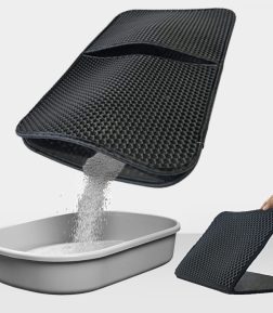 MSD-ZC006 Foldable  Waterproof Easy Clean Double Layer Cat Litter Trapper Pads EVA Cat Mat with Non Slip Backing