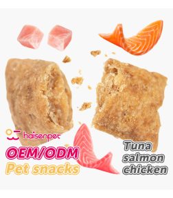 OEM ODM Cat Biscuits Tuna Salmon Chicken Various Flavors Pet Cat Dog Food
