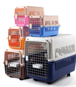 Wholesale Airline Transport Tray Plastic Cat Box Luxury Large Kennel on Wheel Pet Travel Carrier Cage Tall Heavy Dog Crate