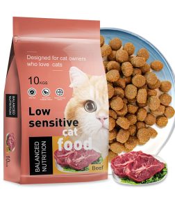 OEM ODM  Natural Raw Materials 10kg Multiple Shapes Pet Cats Like Nutritious Balanced Beef Flavor All Age  Dry Cat Food