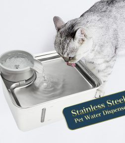 Custom OEM ODM Large Capacity Automatic Stainless Steel Pet Cat Water Dispenser