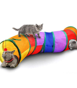 Hot Sell One Way Color Foldable Cat Tunnel With Ball