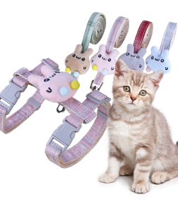 OEM ODM Nylon Adjustable Circular Pet Collar Anti-tangling Design Dog Harness