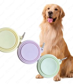 Portable Foldable Small Size Silicone Dog Tableware 18*18*6.5CM 1000ML Outdoor Use Holding Bowl for Pets