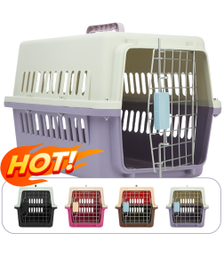 Factory Direct Sales Various Colors Plastic Airline Approved Dog Cat Pet Travel Carriers