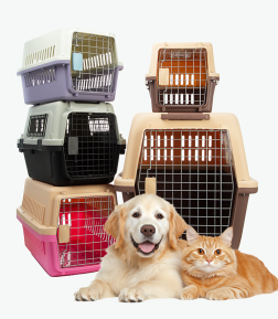 Custom Logo Size Light Weight Portable Airline Approved Dog Cat Pet Travel Carriers