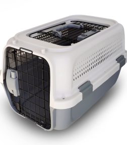 Wholesale Portable Iata Airline Transport PP Tray Plastic on Wheels Black Tall Travel Carrier Heavy Dutie Large Pet Dog Crate