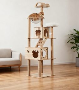 Factory Wholesale Cat Climbing Frame  Luxury Integrated Large Cat Climbing Frame Luxury Double Space Capsule  Cat Tree Wholesale