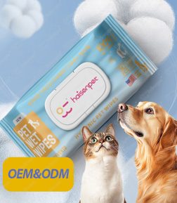 Private Label Pet Dog Cat Cleaning Wipe No Chemical Dirt Odor Removing Add Vitamin E Biodegradable Pet Wet Wipes