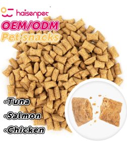 OEM ODM Cats Crispy Bite Snack Wholesale Bulk Tuna Salmon Chicken Dry Food for Cat