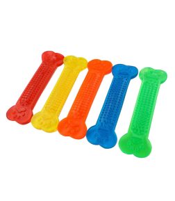 Wholesale Pvc Dog Toys Anti-Bite Molar Teeth Cleaning Flat Bone Toys