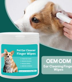 Factory Wholesale Pet Wipes for Dogs Removes Odors Rinse Free Pet Ear Wipes