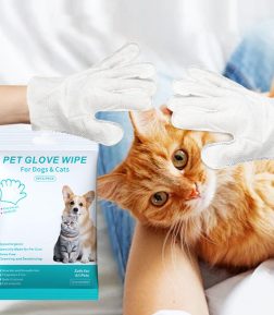 Custom Logo Disposable Rinse Free Biodegradable Glove Pet Wipes