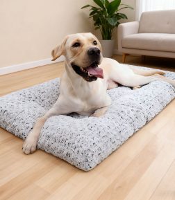 Rose Velvet Large Dog Mat Soft Chew-Resistant Autumn and Winter Pet Mat Suitable for All Seasons Cat Dog Bed