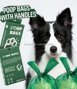 Factory Direct Sales Custom Printed Scented Handle Compostable Biodegradable Pet Dog Poop Bags