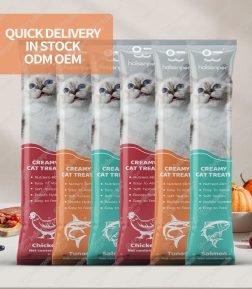 OEM ODM Chicken Salmon Tuna Flavor Pet Wet Snack Creamy Cat Treat Food