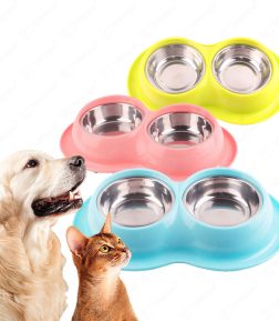 Wholesale Customization Bottom Non-Slip Pet Feeder 30*18.5*6cm Pet Bowl Stainless Steel Dog Bowl for Food and Water