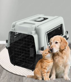 Factory  Wholesale Airline Approved Plastic Pet Carrier 101.7*71.2*71cm 50*35.5*34.5cm Dog Travel Cage With Wheels