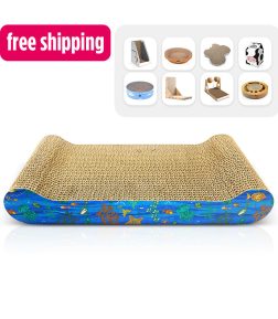 Factory Low MOQ Cat Play Toy Textures Design Big Corrugated Cat Scratch Board