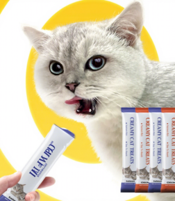 Free Samples Factory Wholesale Chicken Salmon Tuna Flavor High-Protein Skin & Coat Health Pet Wet Snack Creamy Cat Treat Food