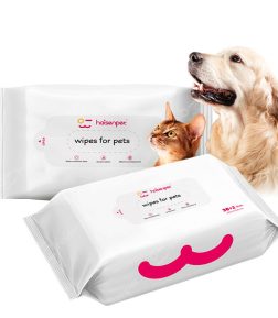 Haisen Pet Wet Wipes Natural Bamboo  Pet Ear Wipes Dog Puppy Dog Cleaning Cats Dog Pet Wipes