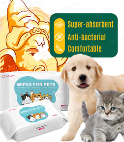 Fast Delivery Portable Gentle Wipes Odor Control Prevents Allergies Natural Pet Wipes