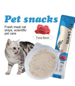 OEM ODM Factory Hot Selling 18 Grams Tuna Flavor Pet Dog  Cat Snacks  Cat Food Wet