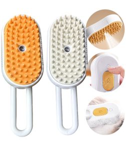 New Arrival One Click Spray Comb Off Floating Hair 3 in 1 Electric Pet Steam Brush