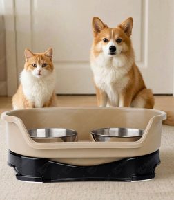 Best Selling Stainless Steel Dog Feeders Water Bowl Steady Easy to Clean Non-slip Pet Bowl with Hole