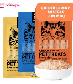 In Stock Low MOQ High Protein Chicken Salmon Tuna Flavors Creamy Cat Snacks