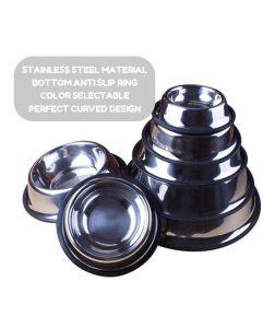 Factory Supplier Stainless Steel Anti-Tip Non-Slip Dog and Cat Feeding Bowls Luxury Pet Bowls