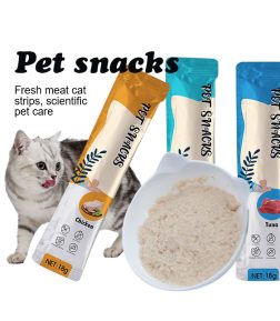 OEM ODM Factory Hot Selling 18 Grams of Multi-Flavor Pet Dog and Cat Snacks Wet Cat Food