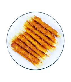 OEM Dog Treats Manufacturer Delicious Chew High Protein Chicken Cattlehide Dog Bully Stick Pet Food Dog Snack