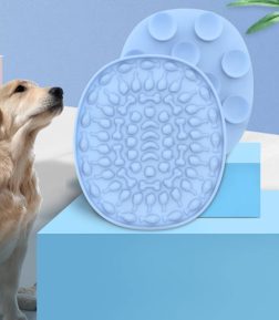 Silica Gel Pet Feeding Mat Slow Food Tray Dog Lick Mat With Suction Cup