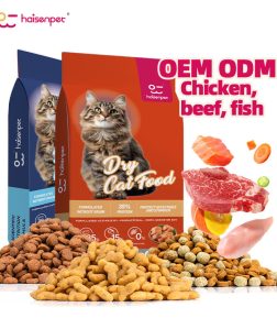 OEM ODM Pet Food Private Label Package Salmon Tuna Chicken Formula Dry Cat Food