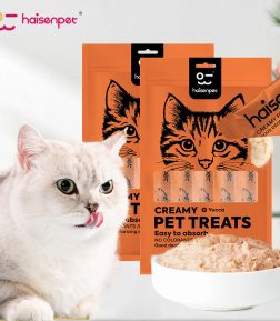 Free Samples Easy to Absorb Chicken Salmon Tuna Creamy Cat Treat Food