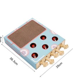 Five Hole Whack-a-mole Cat Scratcher Interactive Cat Scrtacher Board